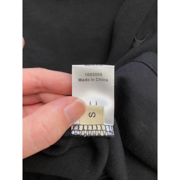 Fang Essential Square Neck Ribbed Tee‎ Mens Size Small Black Basic - Picture 6 of 8